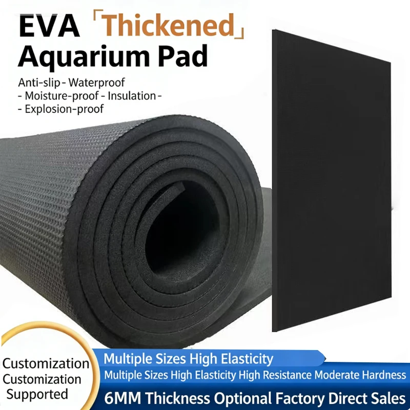Aquarium Mat Non-Slip Pad, Thickened 3D Rubber, Wear-Resistant, Shock-Absorbing, Insulating, Anti-Abrasion Protective Base Pad,