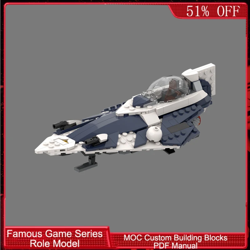233 PCS Plane Polaris Delta-7 Light Fighter MOC Customize Modular Building Block Design Brick Popular DIY Holiday Toy Gifts