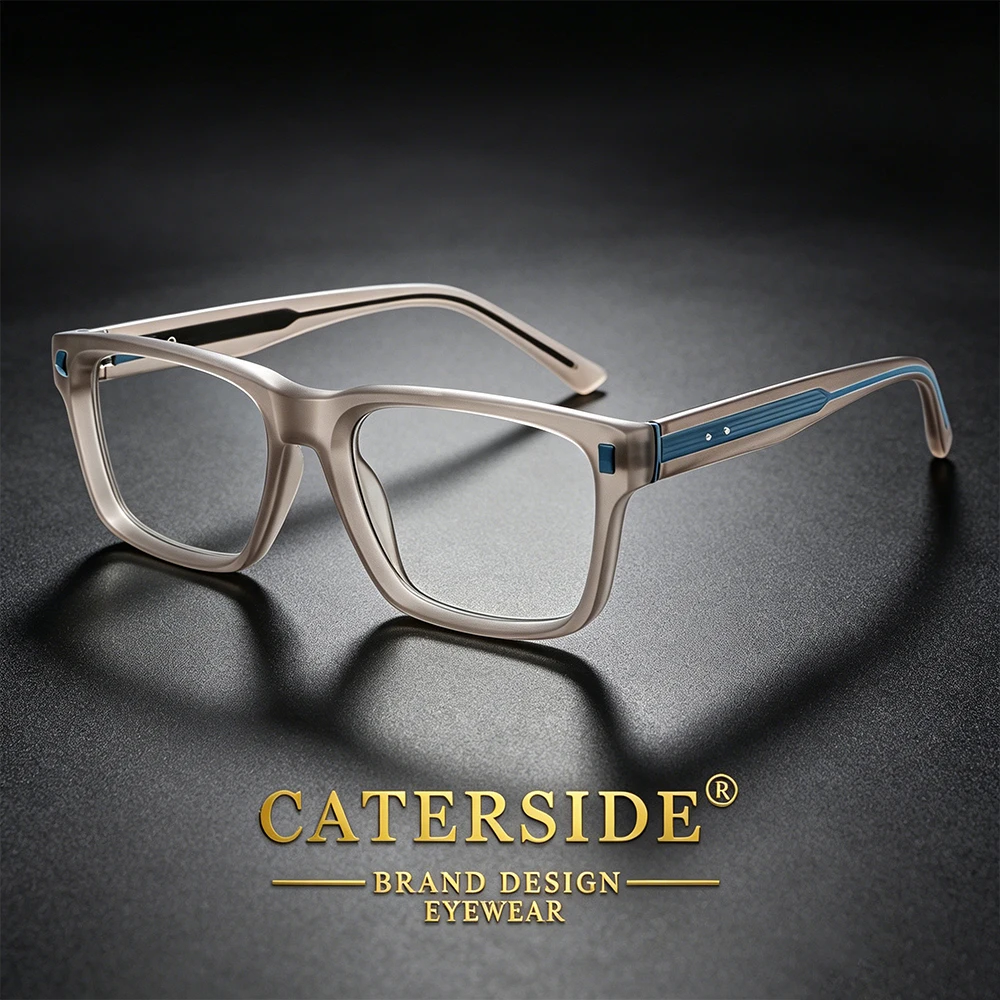 CATERSIDE Klassische Anti-Blaulicht-Brille für Herren, ultraleichter quadratischer Brillenrahmen, dekorative Computer-Schutzbrille für Damen – Detail 1