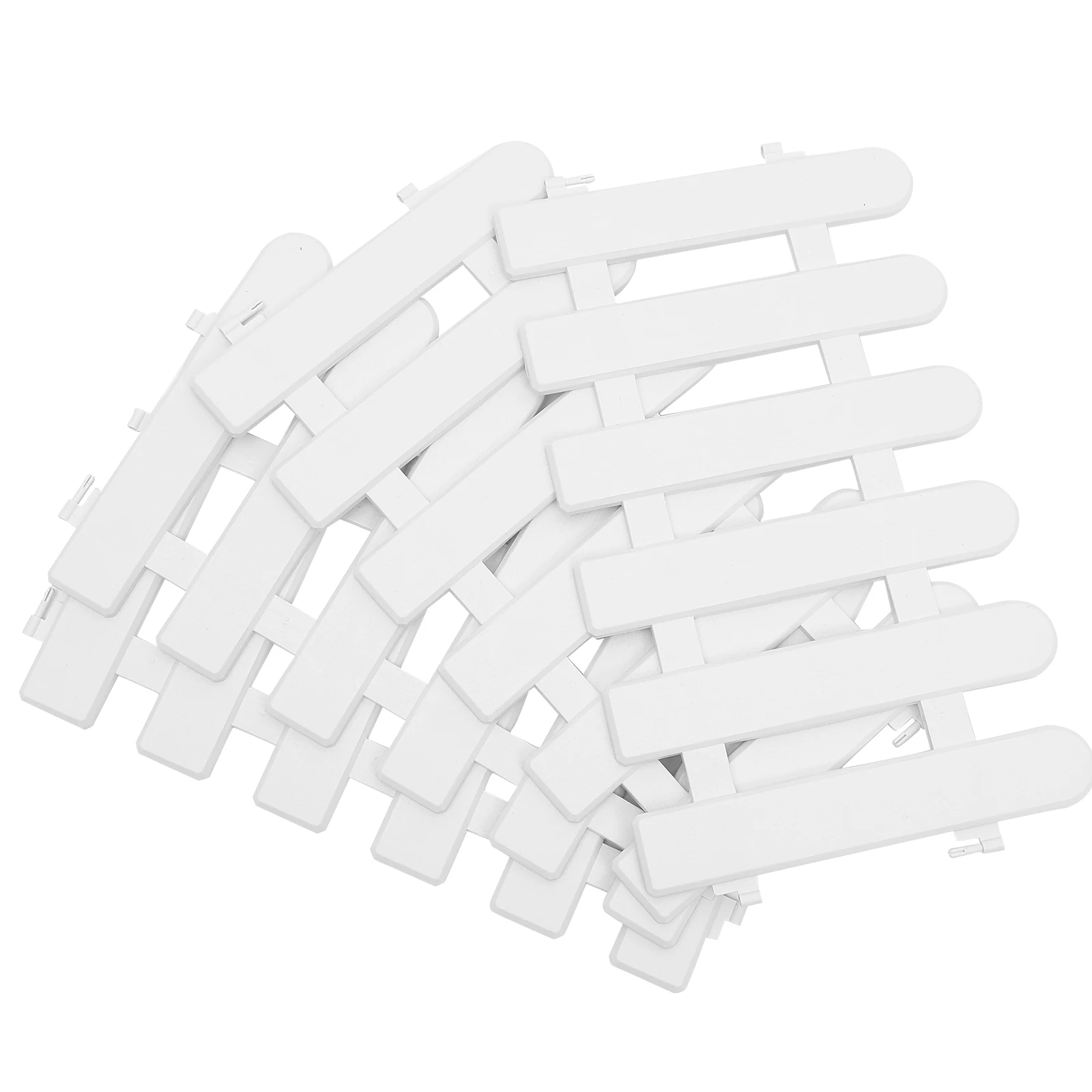 

4pcs White Fence 50x40 Plastic Garden Edging Decorative Patio Lawn Border Fences for Dogs Gardening Flower Beds Driveways Paths
