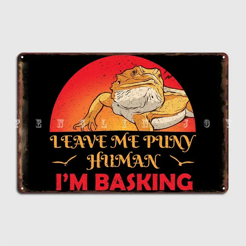 Bearded Dragon Reptile Metal Sign Mural Plates Pub Printing Tin Sign Poster