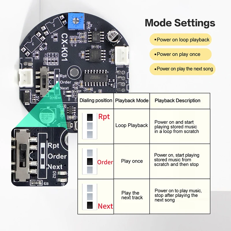 Custom Car Start Voice Module 4-Channel Trigger Sound Speaker Reverse Horn Alarm Electronic Kit