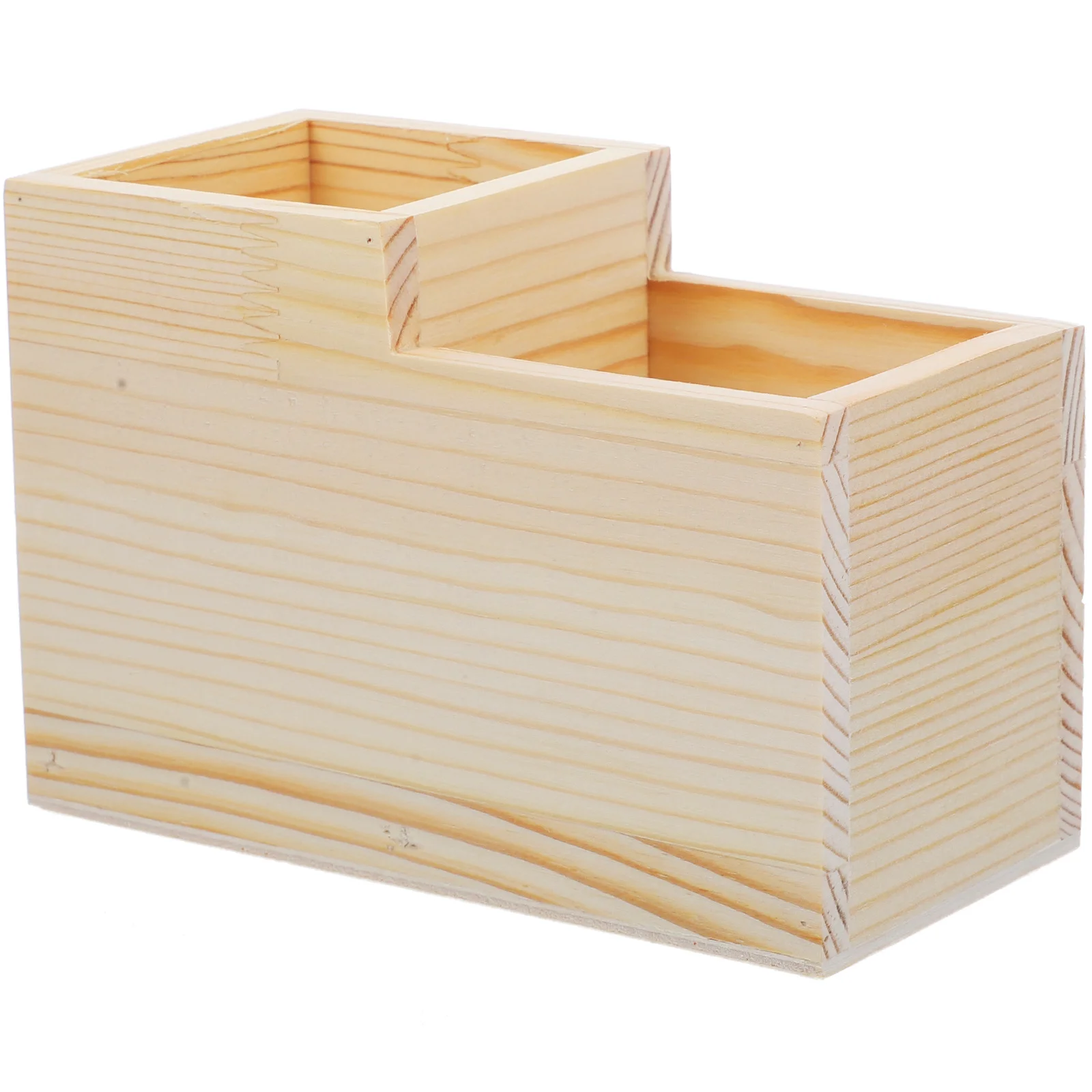 Boîte de rangement de bureau en bois, organisateur d'outils pour ongles en bois naturel, étui de maquillage multifonctionnel, support de manucure, organisateur de bureau
