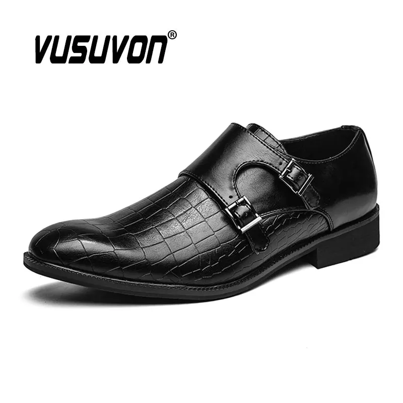 Genuine Leather Mens Loafers Handmade Monk Strap Wedding Party Casual Dress Shoes Summer Autumn Footwear for Boys 39-45