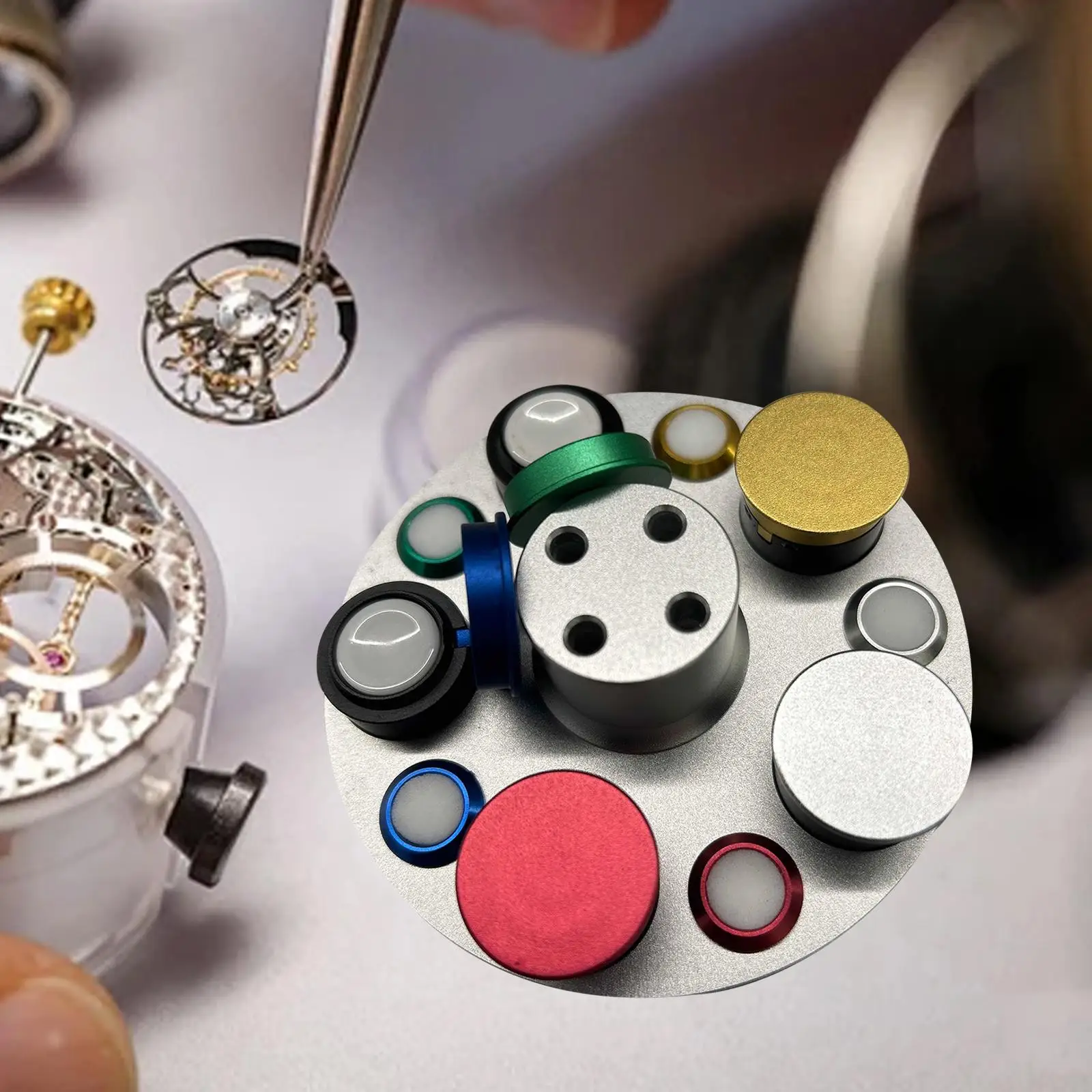 時計オイルカップホルダー便利な時計オイルディッシュメンテナンス時計修理ツール