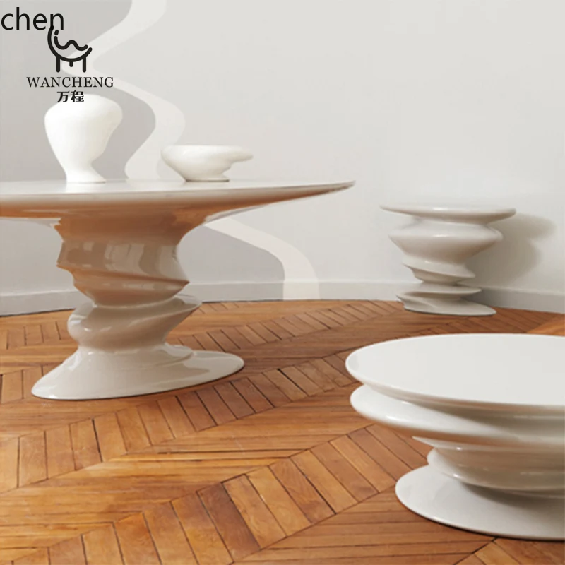 HT Creative Art Rochburg Spiral Coffee Table Living Room Leisure Sofa Side Table