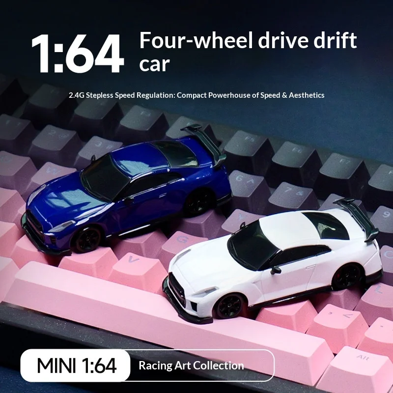 

Радиоуправляемая машинка 1:64, миниатюрная полноприводная высокоскоростная модель для дрифта, настольное украшение, подарок для друга