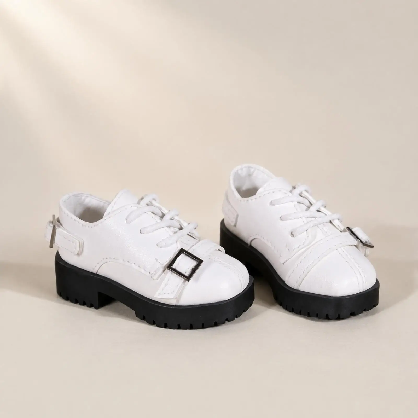 Chunky Sole Doll Boots for Miniature Fashion Dolls Deep Grip Texture for Stable Display and Play