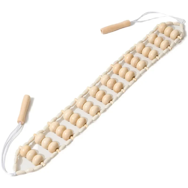 Rodillo de madera para masaje de espalda, herramienta de terapia de celulitis, automasaje para cuello, piernas, alivio del dolor de espalda, cuidado