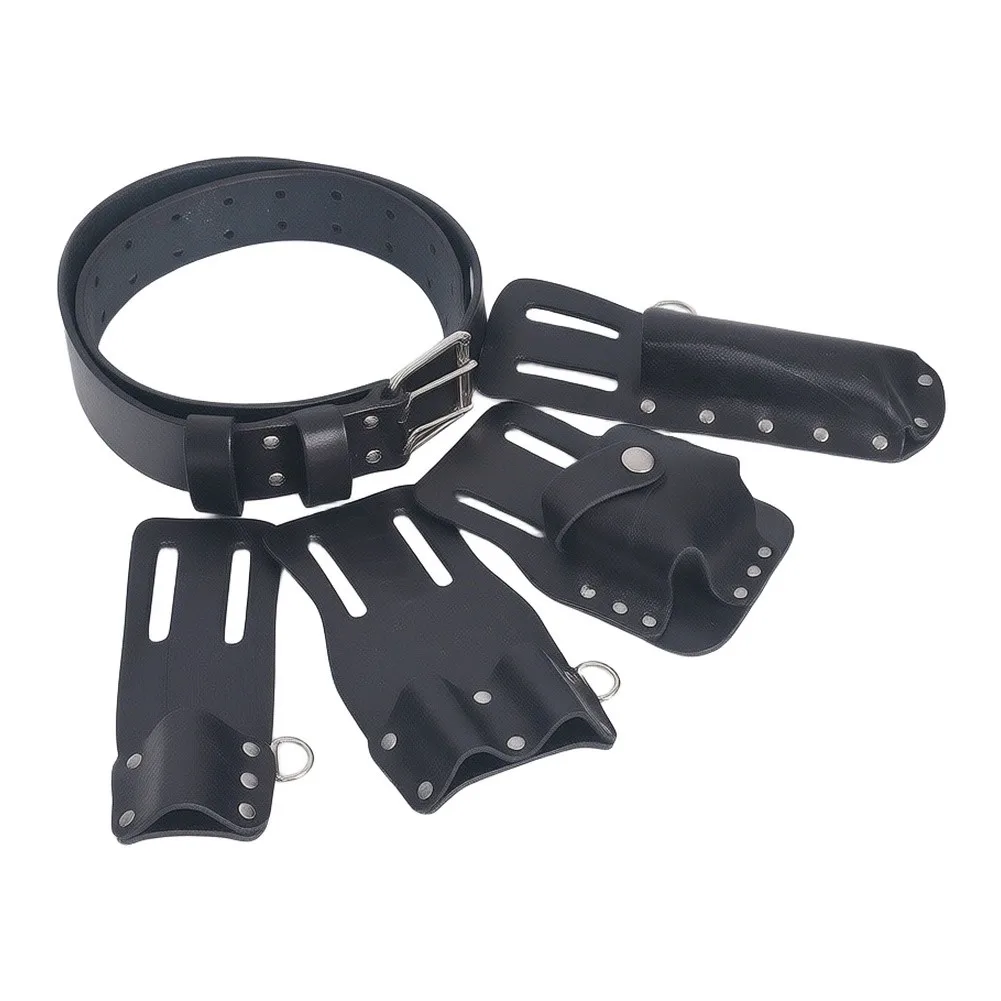 Scaffolding Belt With 5 Tool Holders Adjustable 32 To 52 Inch Heavy/Duty Waist Pouch For Construction Worker Storage Bag