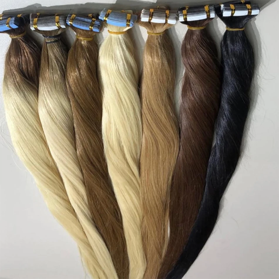 extensions-de-cheveux-naturels-a-bandes-adhesives-blond-balayage-cheveux-remy-doux-et-naturels-trame-fine-lisses-sans-couture