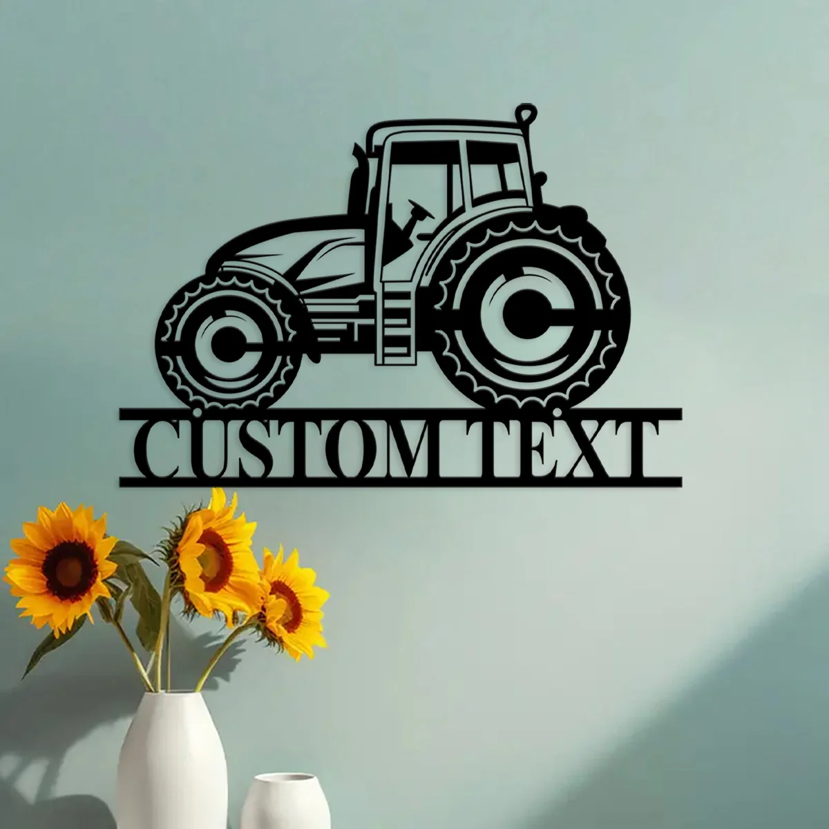 Custom Tractor Driver Metal Wall Art Personalized Farm Tractor Name Sign Home Decor Farm Truck Decoration Birthday Christmas