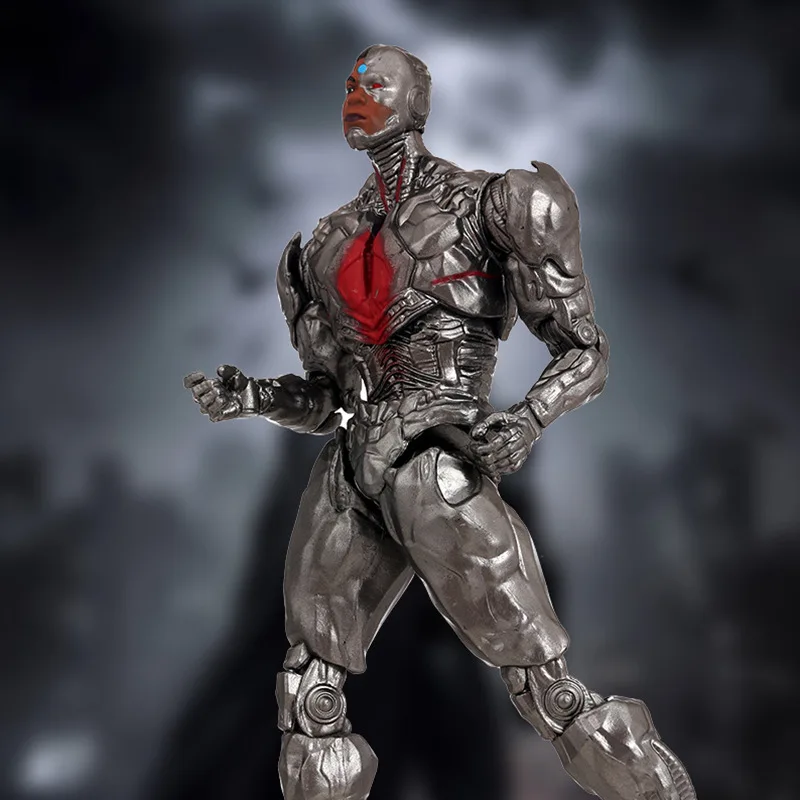 Dc Justice League Cyborg Victor Stone Movable Joint Model Statues Action Figure Tabletop Ornaments Children Toy Birthday Gift