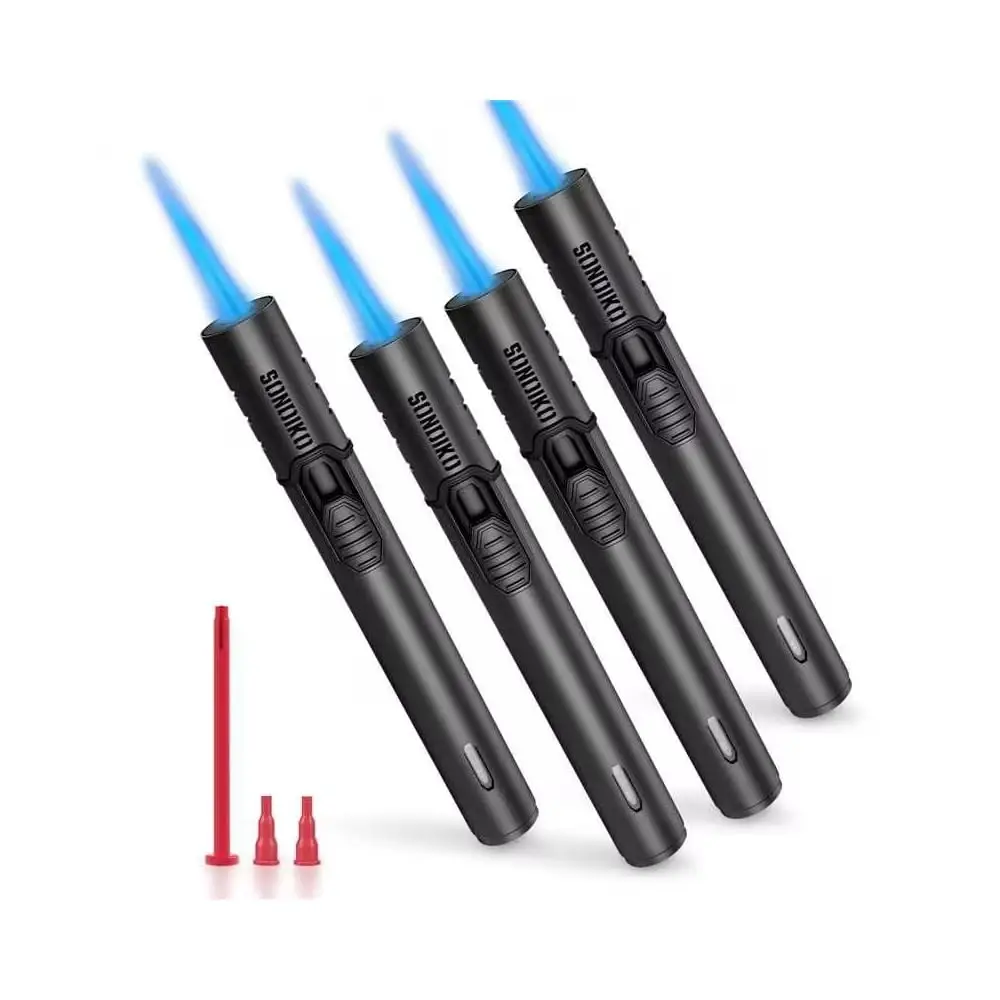 

Ailexpress Recommendation - Torch Lighters, Refillable Butane Lighter with Adjustable Jet Flame, Metal Shell, Butane Nozzle Adap