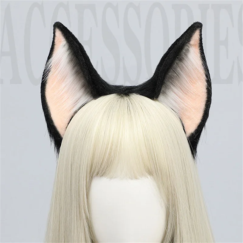 Anime Devil Bat Ears Headband Party Plush Fur Hairband Gothic Club Pub Masquerade Party Halloween Cosplay Hair Accessory