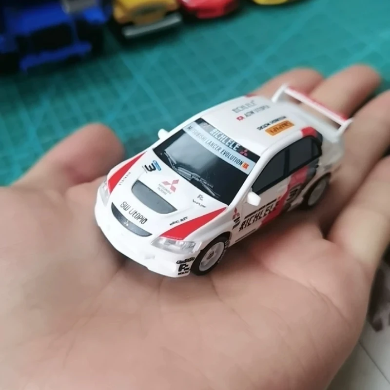 Wenanfeng 1:64 Lancer Evolution IX RC Racing Car Licensed Remote Control Drift Vehicle With Light For Desktop Hobby Collection