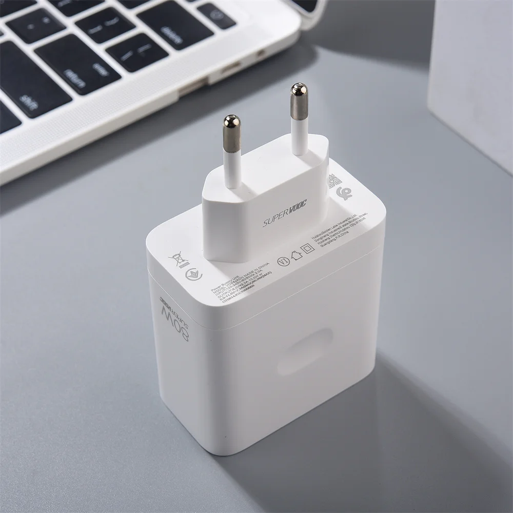 Caricatore USB 80W SuperVOOC Con Cavo Da 1m Per OPPO, Realme E OnePlus - Ricarica Rapida Per Smartphone E Pad