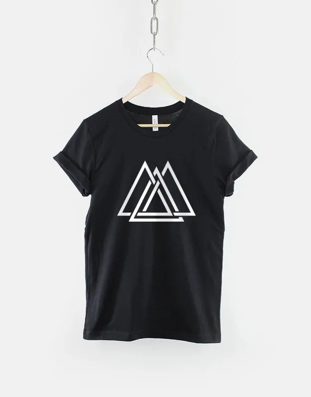 Geometric Interlocking Triangle Maze Shapes Hipster T Shirt