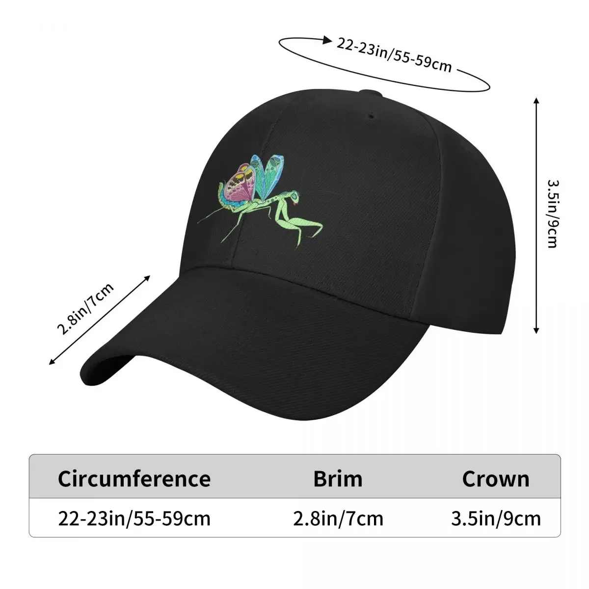 Praying mantis Baseball Cap Trucker Cap Hat Luxury Brand Baseball For Men Women's