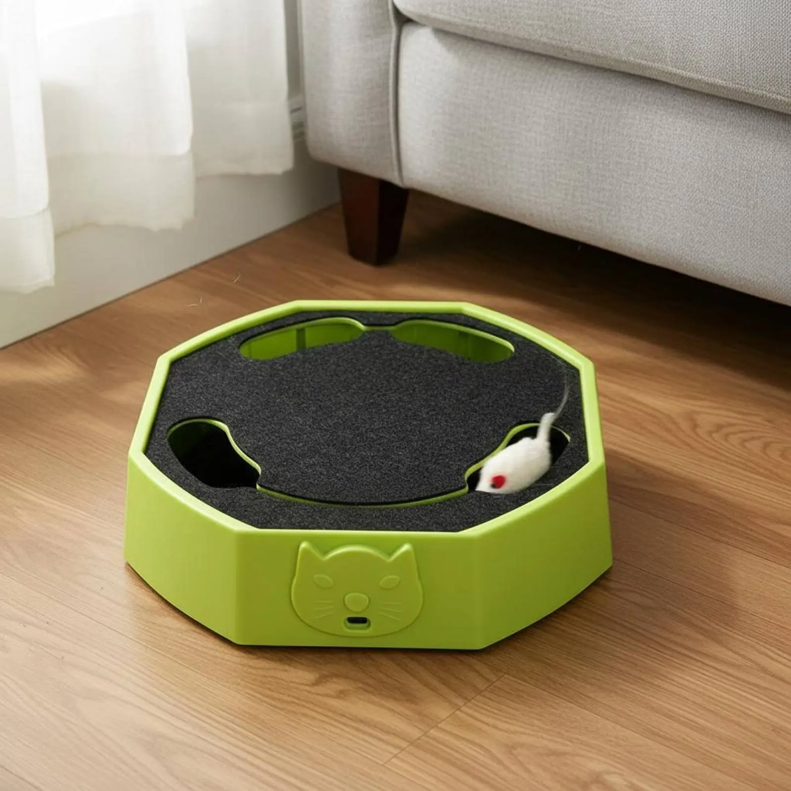 Automatic Mouse Follow Toy Interactive Feline Hide and Seek Toy Electric Feline Teaser Relieves Boredom for Kittens, Indoor