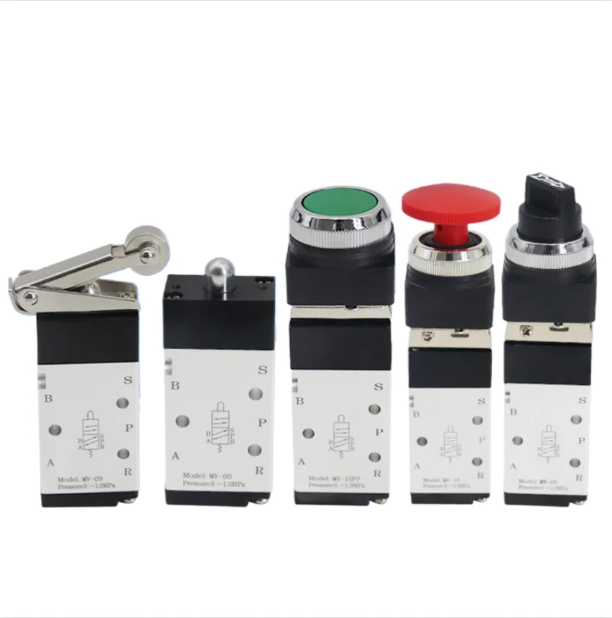 Pneumatic two-position five-way mechanical valve, manual valve, directional control valve MV-522PP/PB/EB/TB/LB