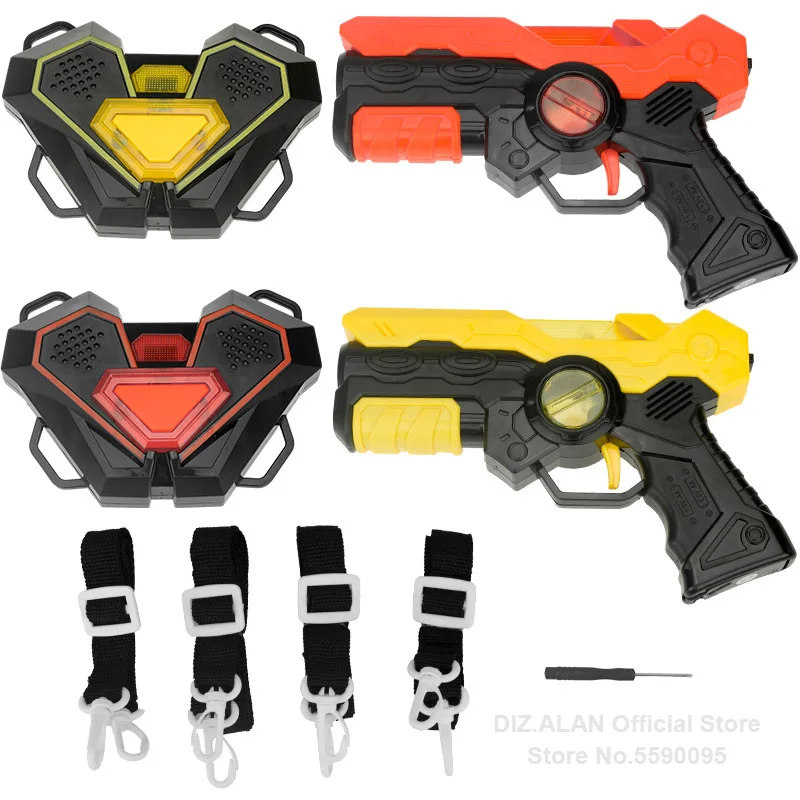 Laser Tag Battle Game Gun Set Electric Infrared Toy Guns Weapon Kids Laser Strike Pistol For Boys Children Indoor Outdoor Sports