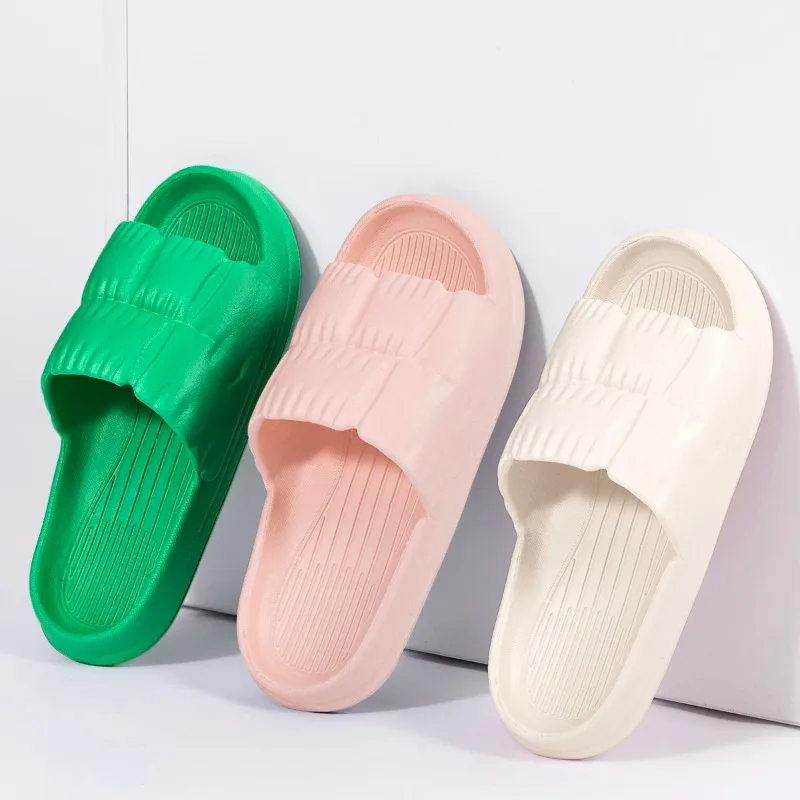 Women Soft Sole Cloud Slippers Thick Platform Sandals Summer EVA Non Slip Flip Flops Comfortable Lightweight House Shoes image 2