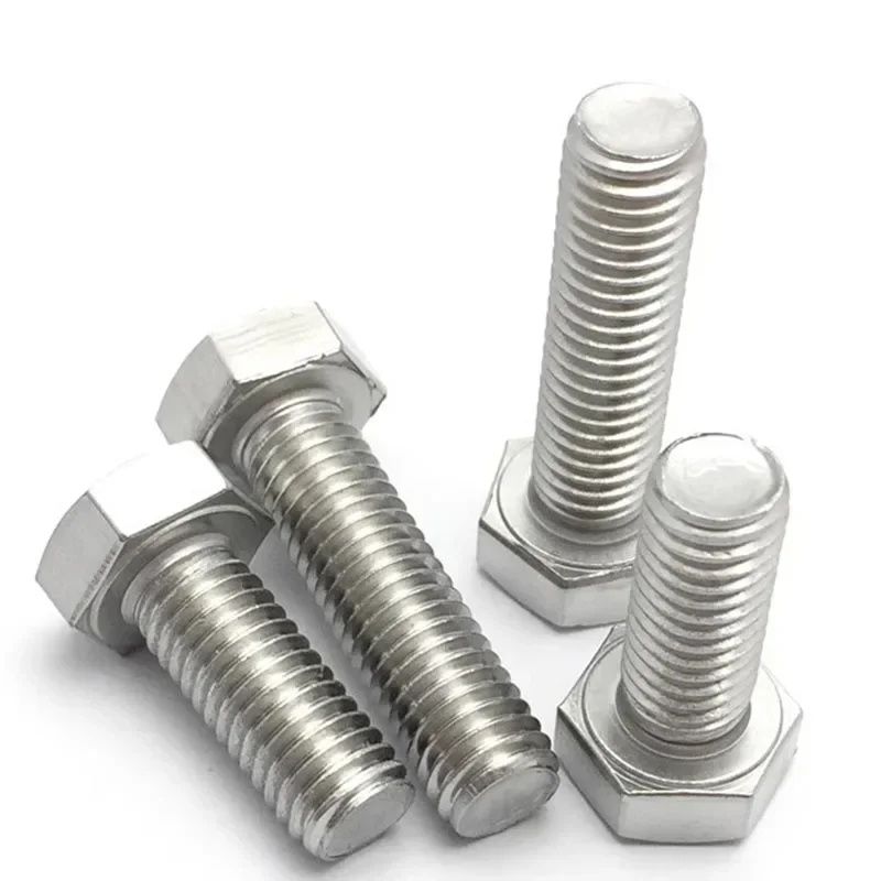 Bulloni a testa esagonale filettati grossolani in acciaio inossidabile 1/4 da 304 "-20 viti a testa esagonale DIN 933 10 pezzi