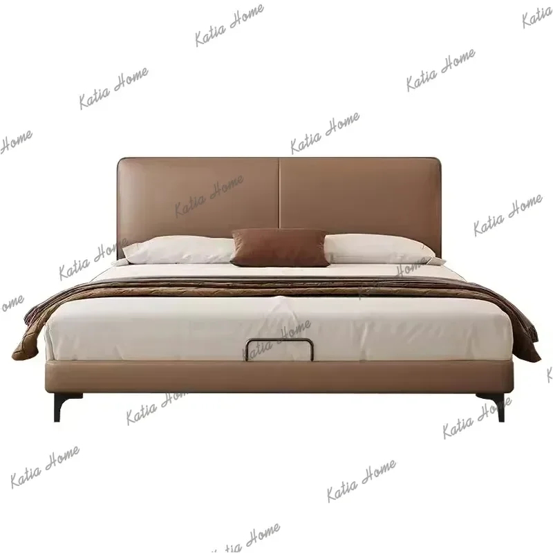Unique Pretty European Bed Queen Nordic Elegant Modern Solid Wood Frame Bed Bases Bedroom Luxury Cama