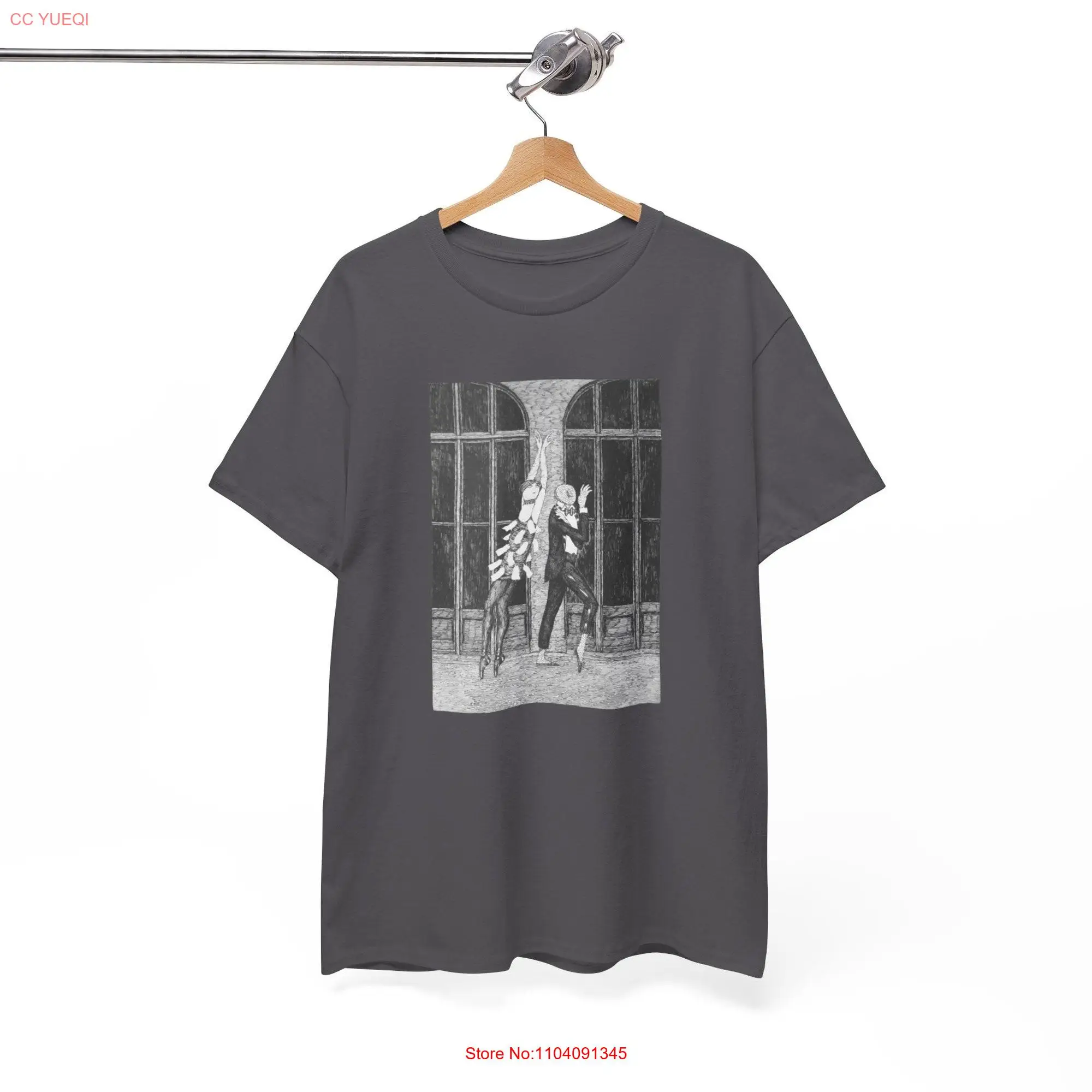 Edward Gorey Ballet Tatiana Smyasht and Serge Ibiskovski Gothic Ballerina T Shirt long or short sleeves