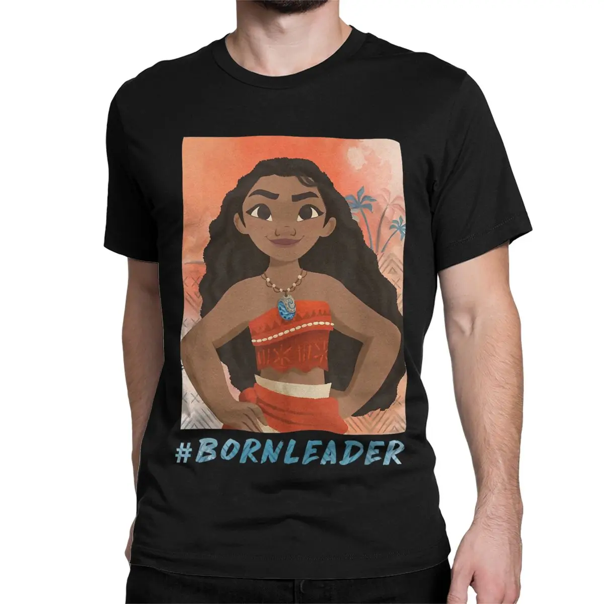 Moana BornLeader T-Shirts for Men Women Funny Cotton Tees Round Collar Short Sleeve T Shirt Party Clothes