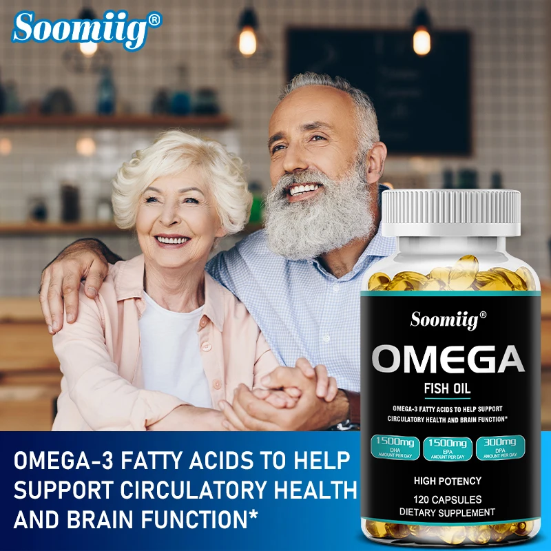 Omega 3 Fish Oil Capsules 3300mg  - High EPA & DHA, Supports Brain, Heart, Joint, Eye, Skin, Immune System & Hair Health - view 5
