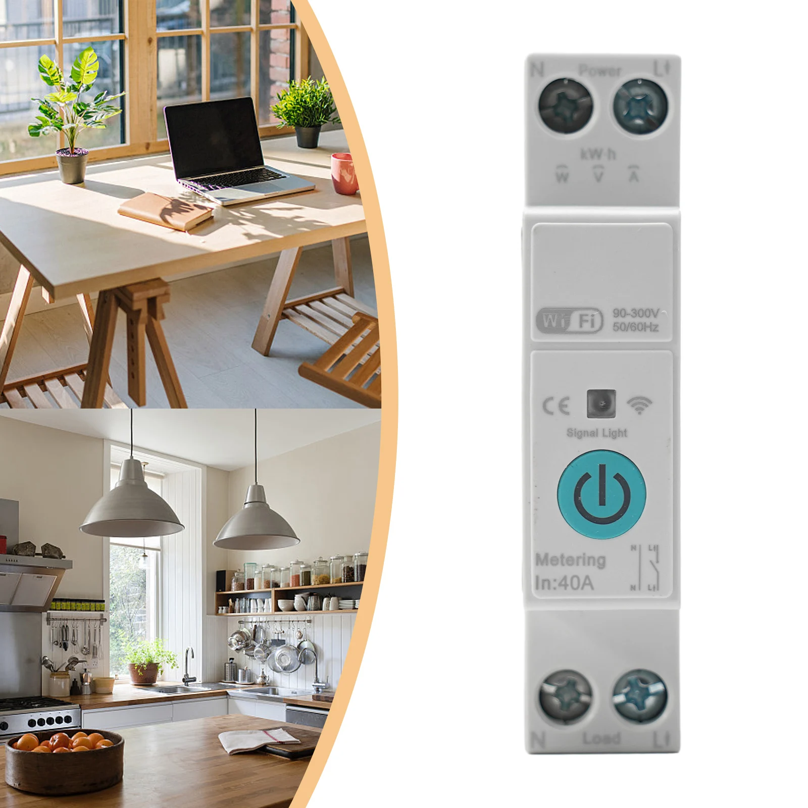 For Tuya Remote Control Circuit Breaker Smart WiFi DIN Switch with Metering Effortlessly Manage Your Appliances