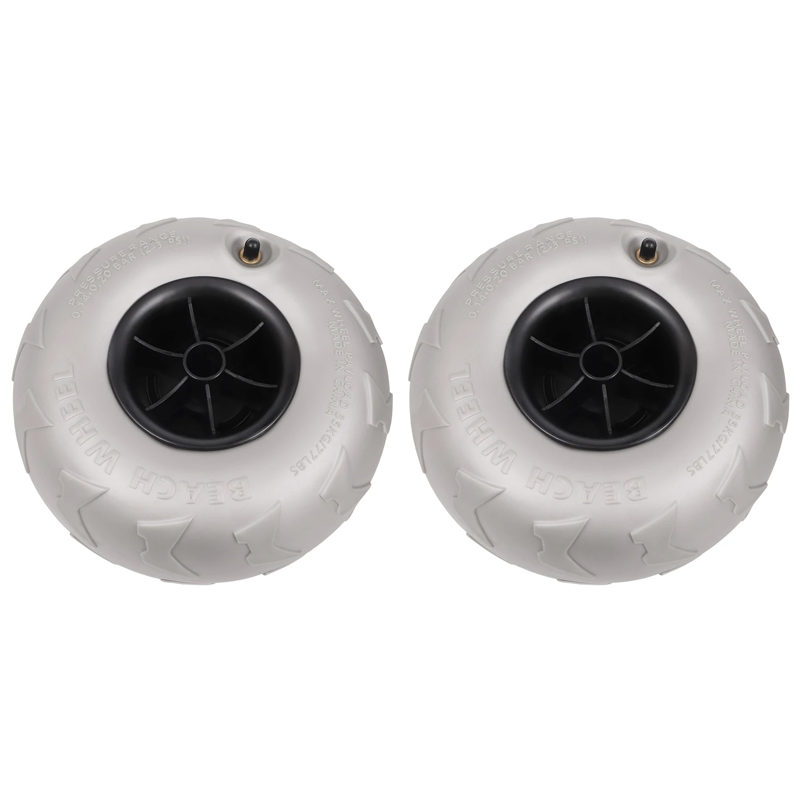 

2 Packs 88.18Lbs Beach Balloon Wheels 9inch Inflatable Replacement Sand Tire, Kayak Dolly Canoe Fishing Cart DIY Beach Wheels