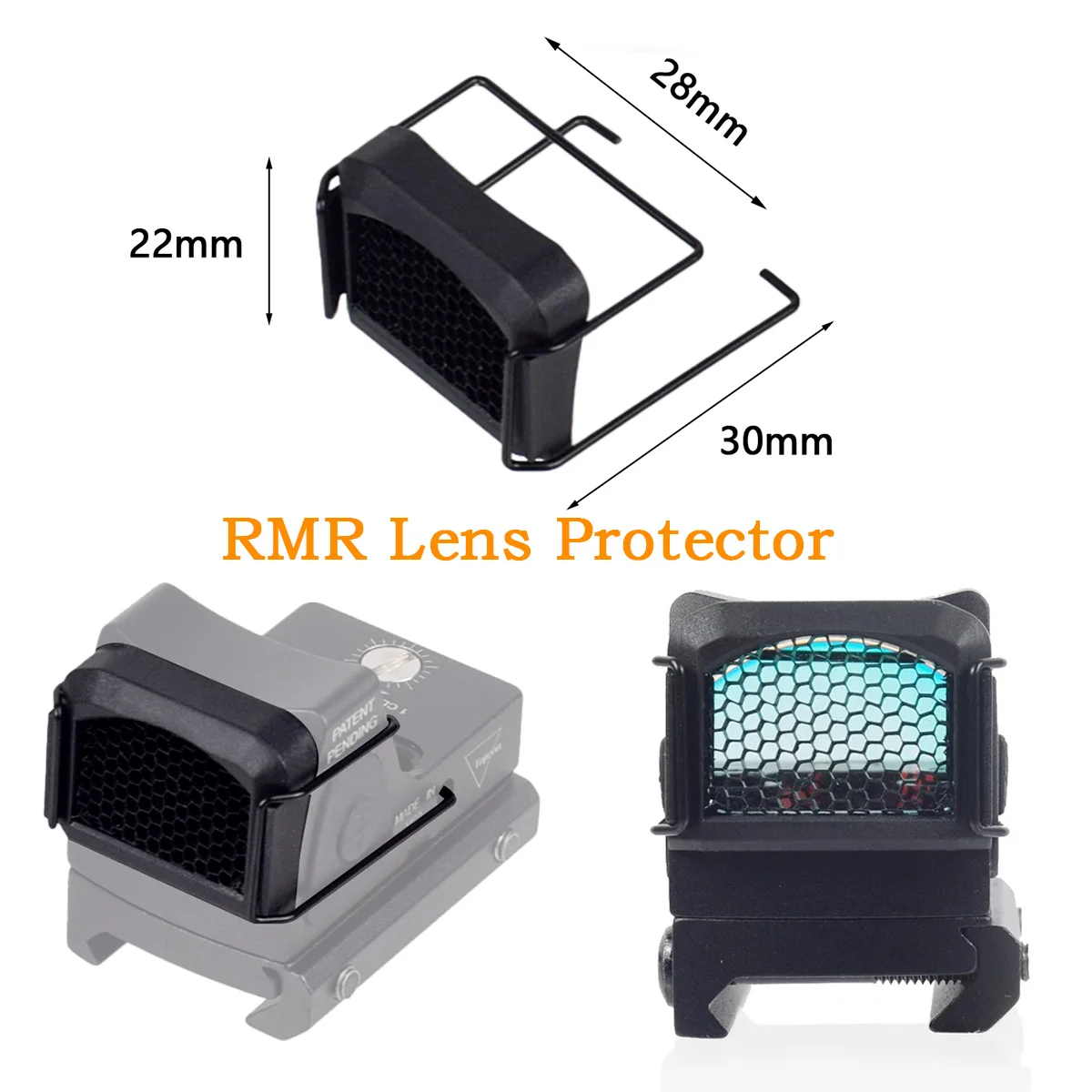 스코프 마운트 킬플래시 보호 렌즈, 벌집 모양 금속 메쉬 보호대 커버, 조준기 캡, RMR 레드 닷 조준기 액세서리