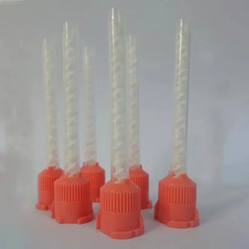50 Stück Dental-Abdruck-Mischspitzen, Silikonkautschuk-Pistole, Förderung, Mischkopf, Gelb, 1:1, Einweg-Verbrauchsmaterialien für Dentallabore – Detail 7