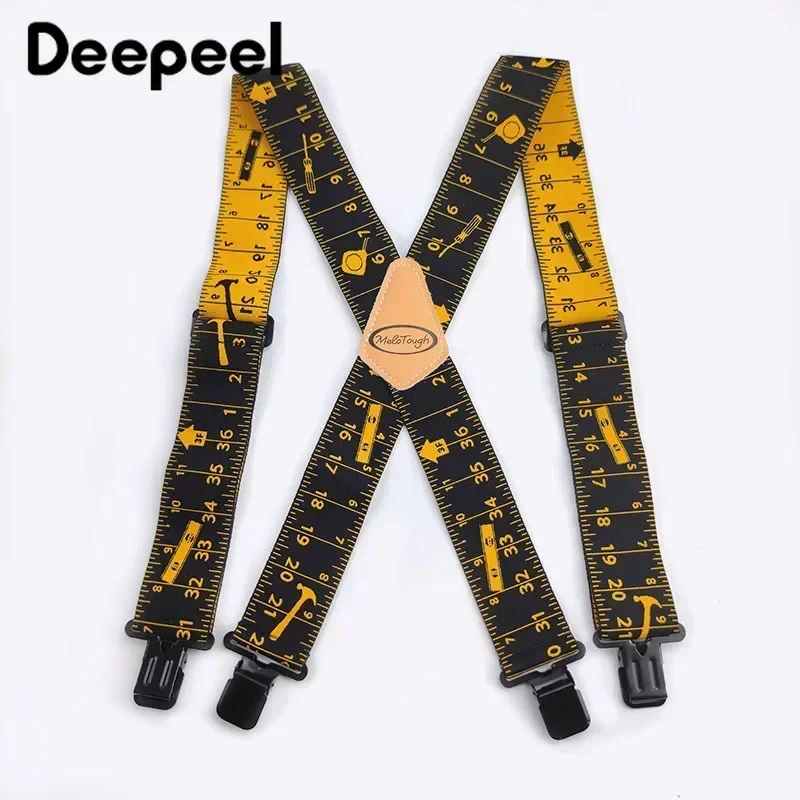 1Pc 5*120cm Men's Adult X-type 4 Clips High Elastic Suspender Adjustable Heavy Duty Braces  Belt Susperders Male Jockstrap