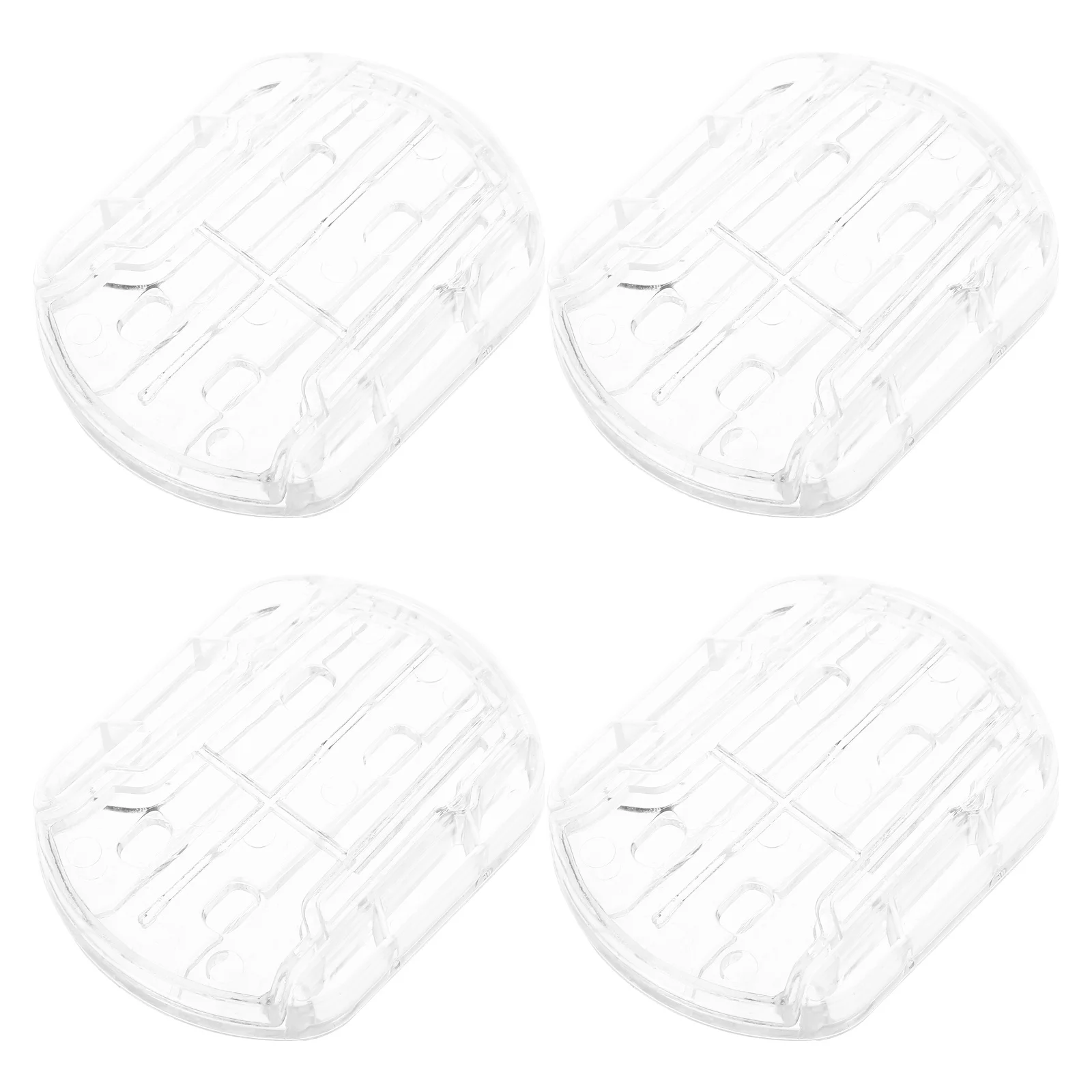 

4Pcs Car Decoration Base Transparent Adhesive Mount for Roof and Trunk Weather Resistant Secure Fit All Vehicle Models Easy