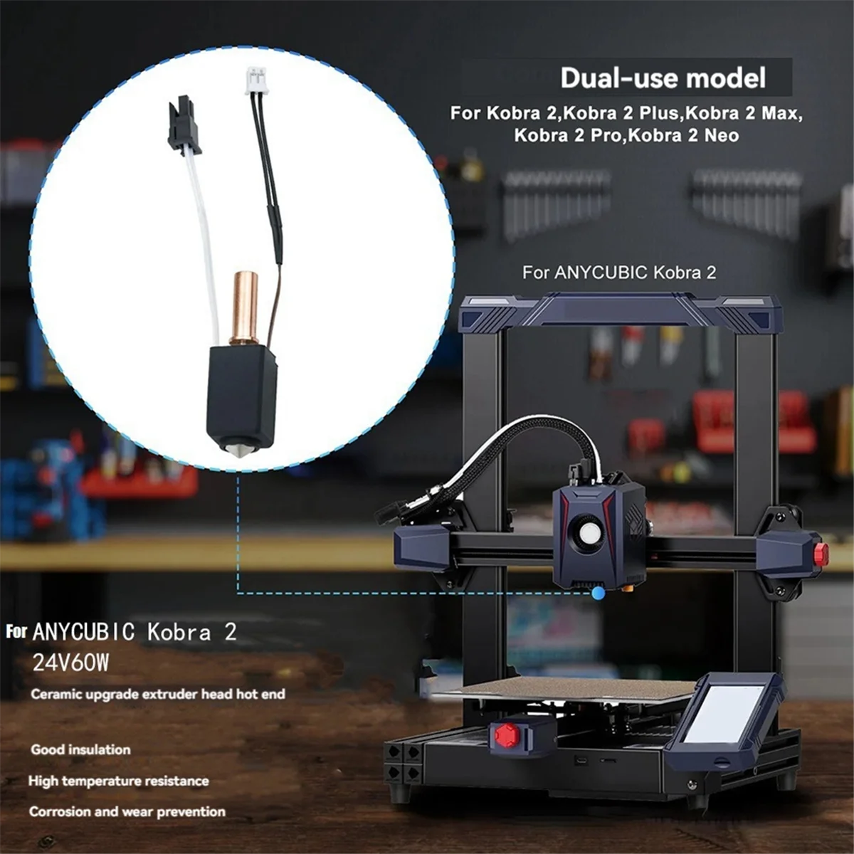 طقم ساخن لسخان الثرمستور ، 2 ، نهاية الطباعة الساخنة ، Kobra2 Plus ، Neo ، Kobra2