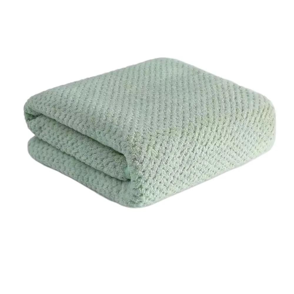 

Bath Textile Microfiber Coral Fleece Bath Towel Pineapple Plaid Absorbent Beach Towel Quick Dry Large Size Pool Towel Bathroom