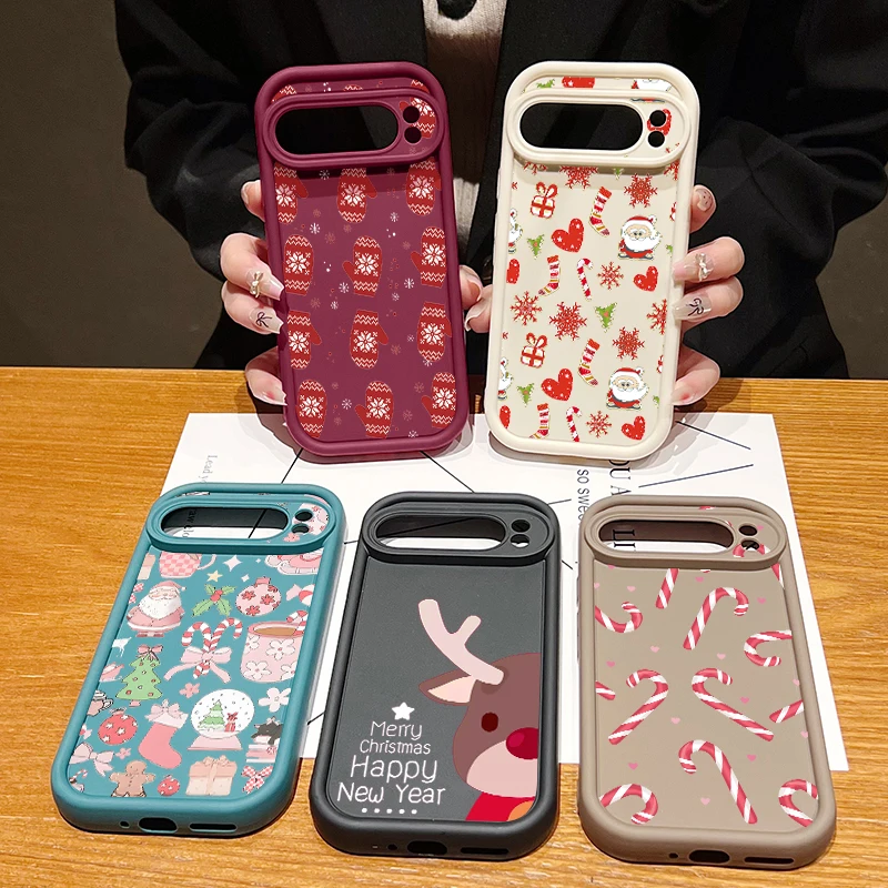 Christmas Santa Claus Pattern Soft Case For Google Pixel 10 Pro 8A 7A 9A 10 9 Pro XL Shockproof Phone Cover For Pixel 7 8 9 Pro view 6
