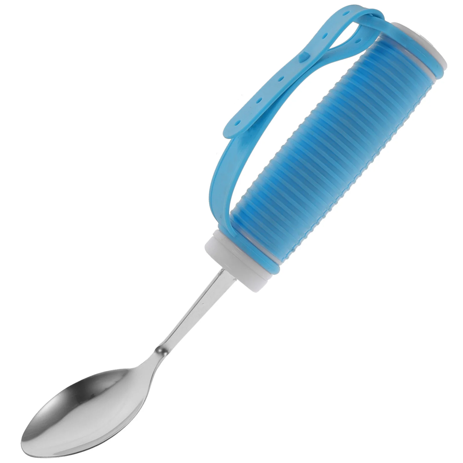 

Adaptive Spoon Elderly Disabled Elbow Handle Widened Design Stainless Steel Silicone Durable Eating Aid Convenience