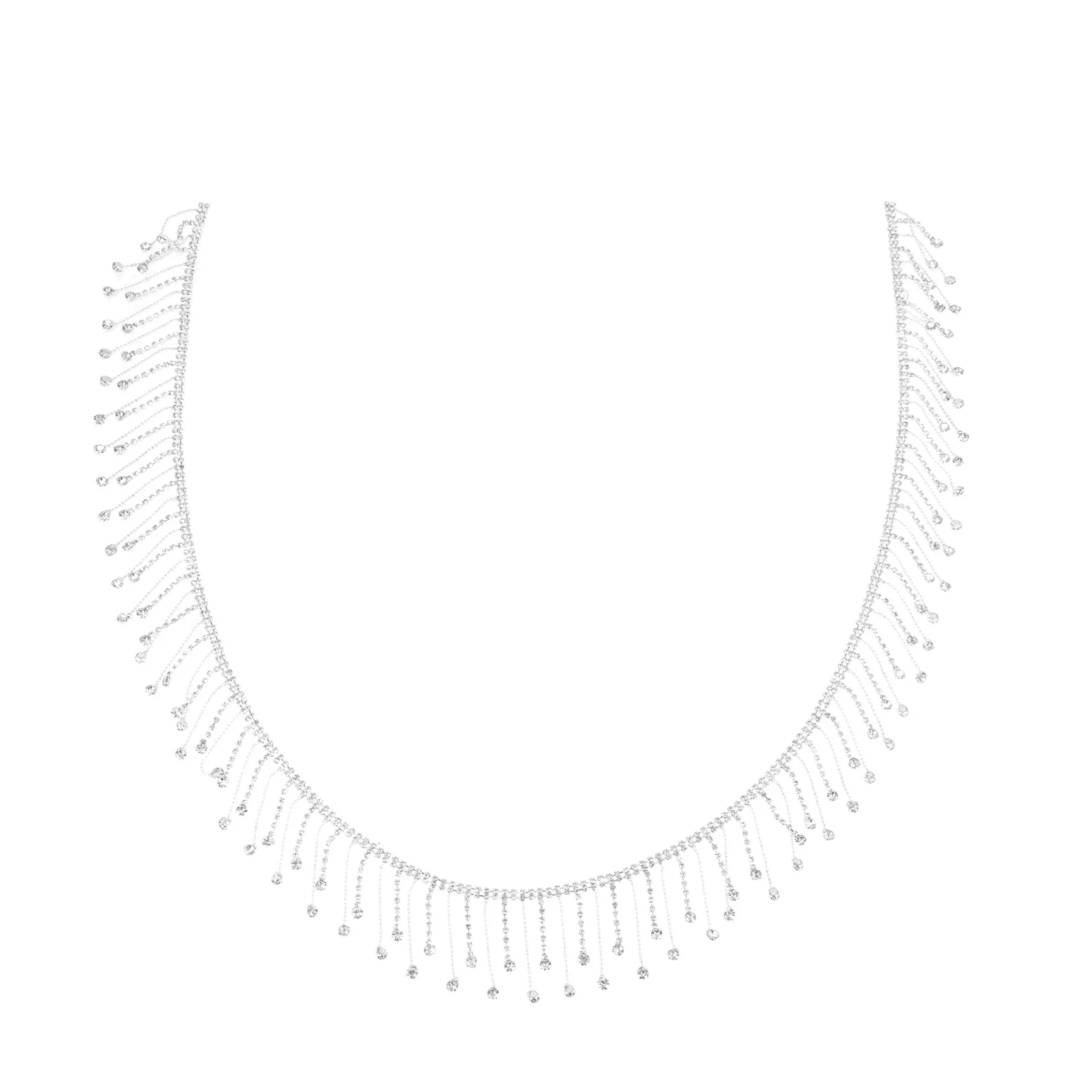 

Rhinestone Tassel Chain Cuttable Decorative Trim For Diy Clothes Curtain Delicate Fringe Craft Sewing Supply