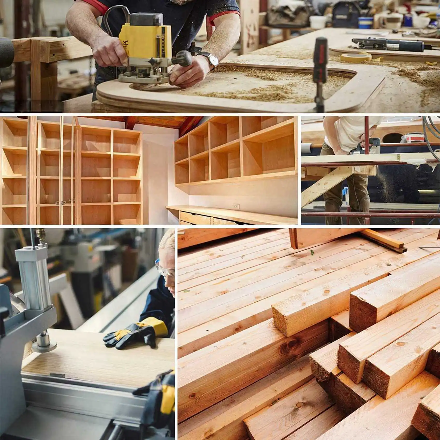 6Pcs Cleaning Bottom Router Bit Set 6Mm Shank Double Flute Carbide Cutter Flat Spoilboard Surfacing Planing Tool