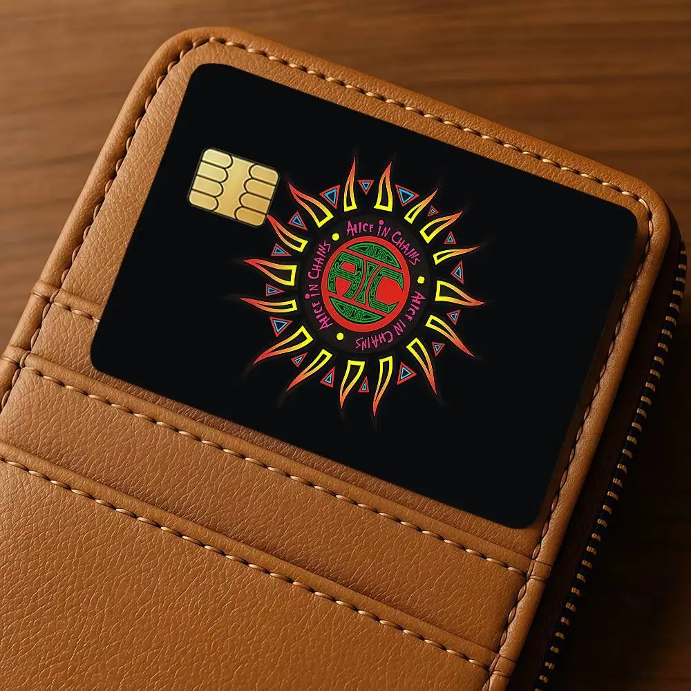 Alice In Chains Band Credit Skin Cover Card Stickers 4PCS Film Bus Pass Front Decoration Bank Debit Waterproof