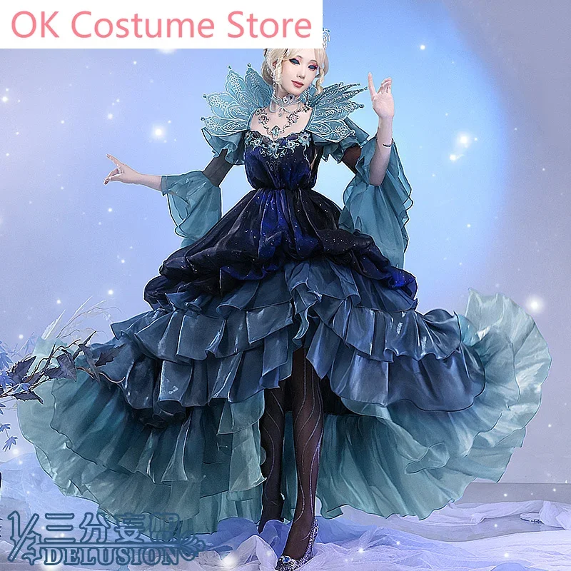 Anime! Identity V Marie Evening Tide Game Suit Gorgeous Dress Uniform Cosplay Costume Halloween Party Role Play Outfit