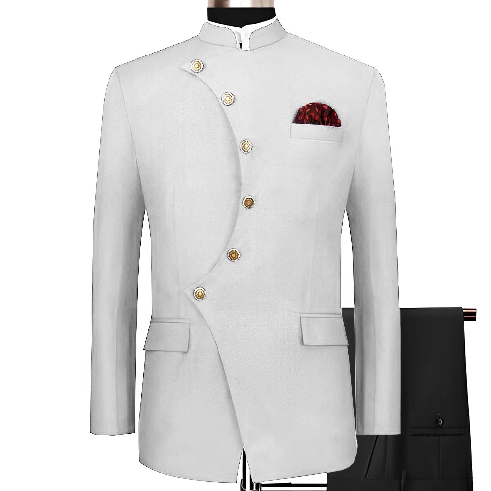 Traje de estilo indio para hombre, conjunto de 2 piezas, Blazer de diseño de botonadura única, esmoquin de boda, chaqueta Formal para novio,