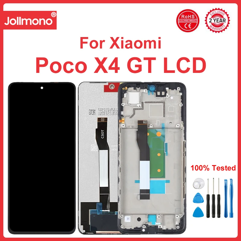 

6.6" Screen for Xiaomi Poco X4 GT 22041216G Lcd Display Digital Touch Screen with Frame for Xiaomi Poco X4 GT Screen Replacement