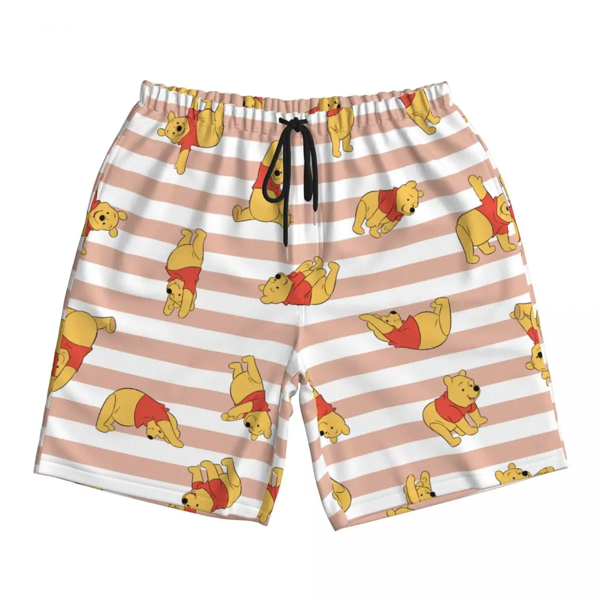 

Свободные летние мужские шорты с рисунком Винни-Пуха, мужские плавки, пляжные шорты с принтом, спортивная одежда в стиле Харадзюку