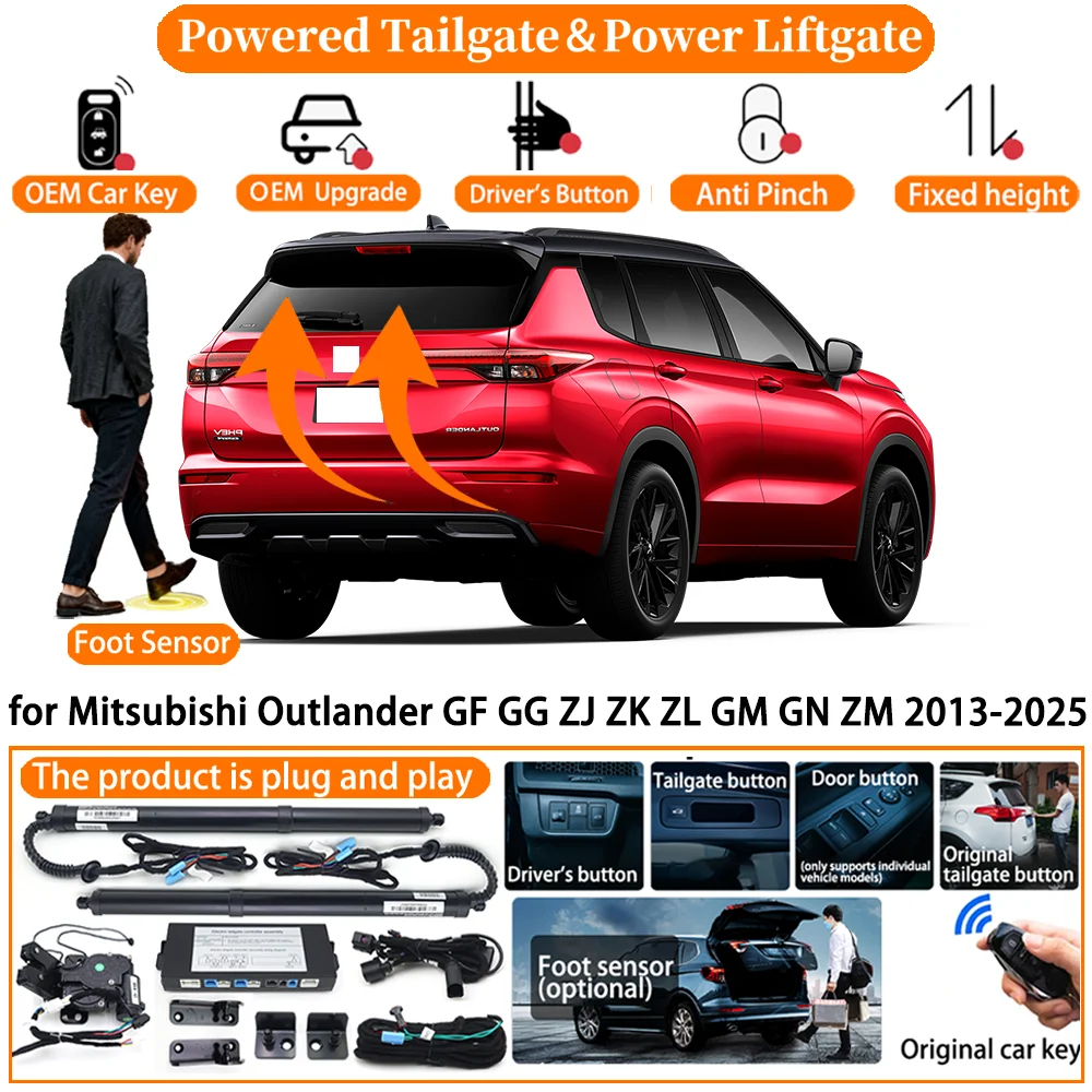 Car Smart Powered Tailgate system for Mitsubishi Outlander GF GG ZJ ZK ZL GM GN ZM 2013-2025 Auto Electric Power Tailgate kit